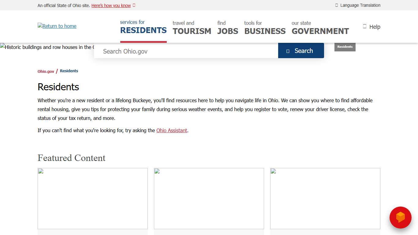 Residents | Ohio.gov | Official Website of the State of Ohio