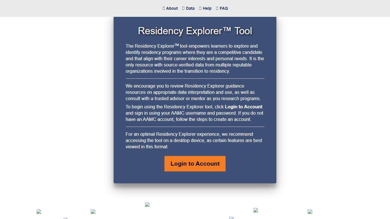 Residency Explorer™ Tool: Home